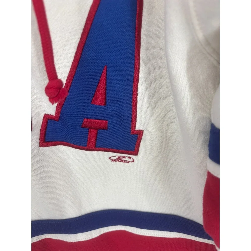 '47 USA Hockey Sweatshirt Hoodie Mens Small White Red Blue Officially Licensed